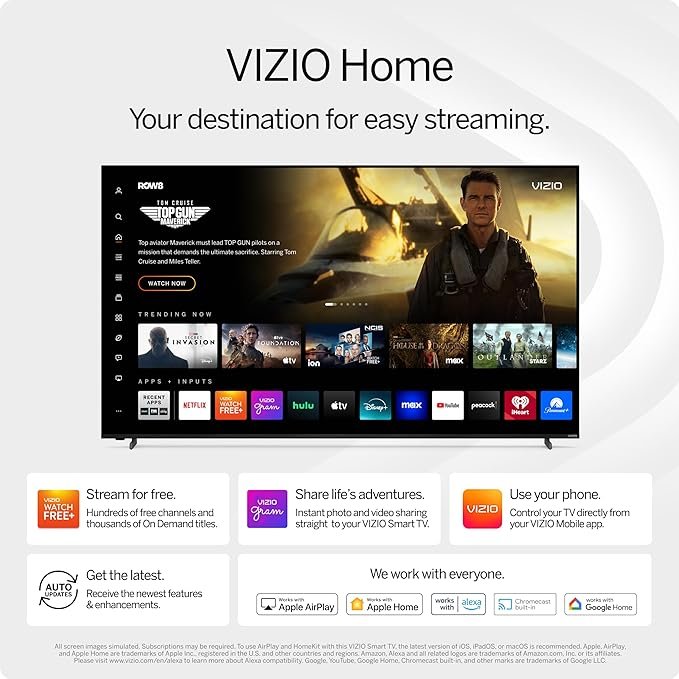 أفضل شاشات تلفزيون في 2024: شاشة Vizio P-Series Quantum تقدم تقنية Quantum Color لتعزيز الألوان وتجربة مشاهدة غامرة.